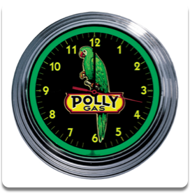Pollygas Neon Clock