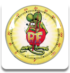 Round Rat Fink Thermometer