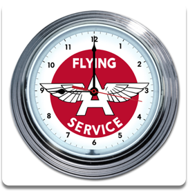 Flying A Neon Clock