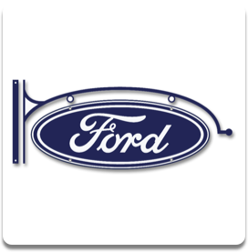 Double-sided Vintage Ford Oval