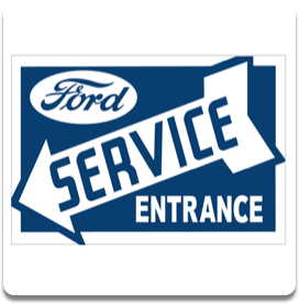 Small Service Sign Left