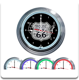 Route 66 Neon Clock