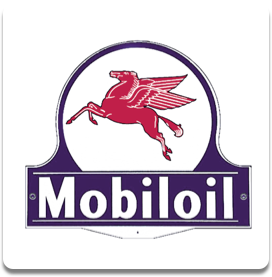 Mobil Lollipop Sign