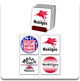 Mobilgas Coaster Set