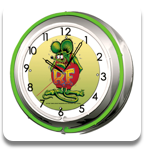 Rat Fink Double Neon Clock