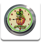 Rat Fink Neon Clock