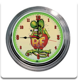 Rat Fink Neon Clock